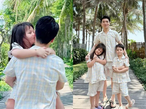 Con trai Bầu Hiển hạnh phúc khoe món quà ái nữ tặng, làm bố đơn thân "mát lòng mát dạ" nhờ các con hiểu chuyện