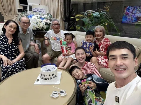 Mẹ Thúy Diễm cùng bạn đời từ Ý về Việt Nam để trông cháu, hội ngộ thân tình với phụ huynh Lương Thế Thành