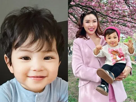Quỳnh Thư trêu con trai "già chát", quý tử gần 1 tuổi xinh như con lai, mái tóc xoăn tự nhiên không tốn tiền uốn