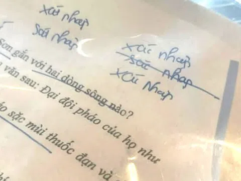Phần nháp môn Văn của thí sinh thi Tốt nghiệp THPT 2025 khiến nhiều phụ huynh đau đầu: "Xát nhập" hay "sát nhập"?