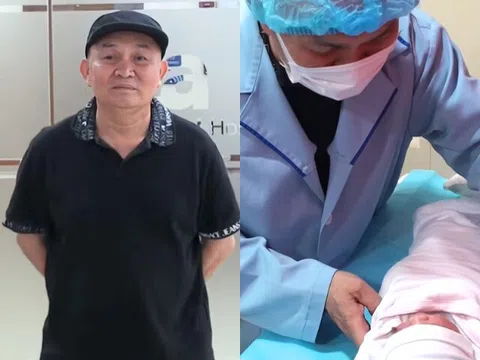 NSƯT Xuân Hinh đợi ngoài phòng sinh tự tay bế bồng cháu ngoại, mê mẩn ngắm "tiểu công chúa" nhà "vua hài đất Bắc"