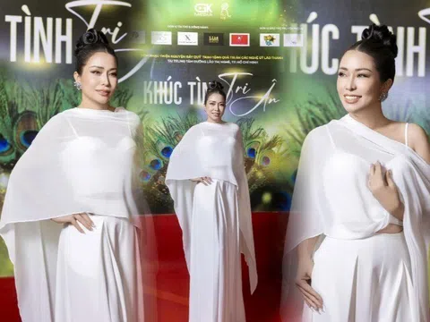 Hoa hậu Nhân ái Hằng Nguyễn với vẻ đẹp từ tâm của sự sẻ chia trong đêm nhạc tri ân nghệ sĩ lão thành
