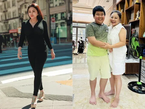 "Vợ" Trấn Thành khoe dáng bốc lửa hậu giảm gần chục kg, ngoài 40 vẫn sinh thêm nay quý tử trông "khổng lồ"