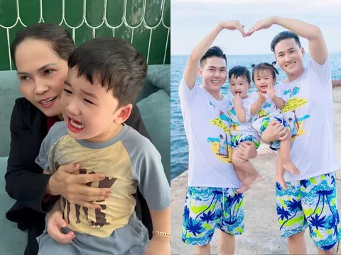 Con trai Hà Trí Quang khóc nấc khi chia xa bố mẹ của Thanh Đoàn, ông bà nội miền Tây rưng rưng dỗ cháu