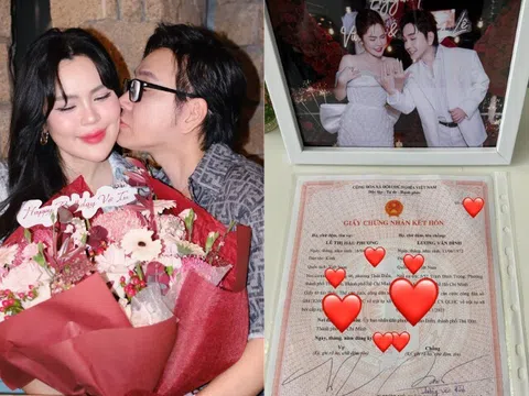 Phương Lê khoe giấy hôn thú với NSƯT Vũ Luân trước thềm sinh con thứ 4, vượt thị phi từ ngày lấy chồng