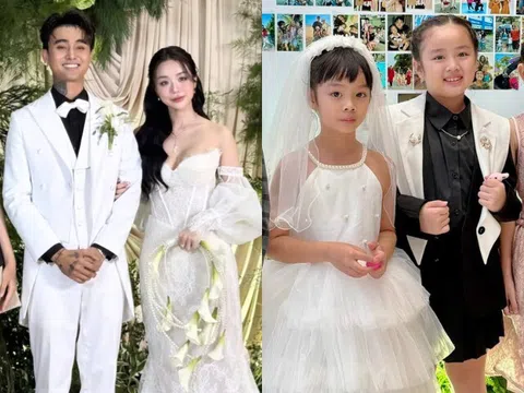 Hôn lễ Cindy Lư - Đạt G: 2 con riêng của cô dâu lên lễ đường trao nhẫn cưới cho bố mẹ
