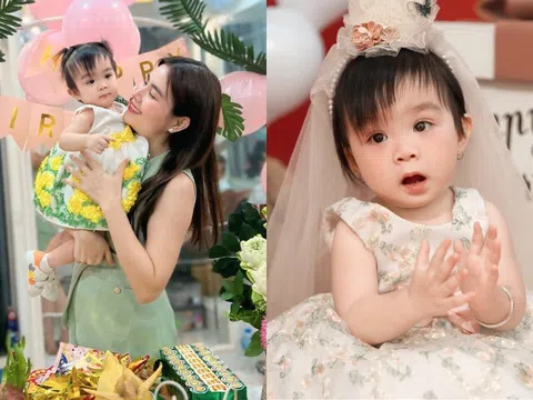 Kha Ly đợi 9 năm mới được dọn tiệc thôi nôi cho con, khoe ái nữ mắt to tròn xinh xắn như búp bê