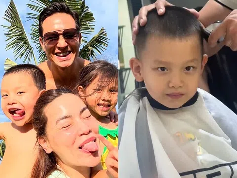 Sao Việt 24h: Hồ Ngọc Hà dẫn cậu út Leon đi cắt tóc, nhóc tì có gương mặt ngày càng điển trai, nam tính giống hệt bố Kim Lý
