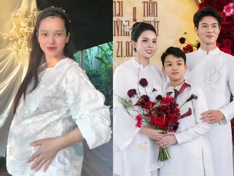 Quỳnh Lương khoe bụng bầu to "vượt mặt" ở tháng thứ 8, thảnh thơi vì chồng thiếu gia lo hết tài chính