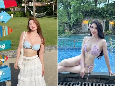 "Cá sấu chúa" Quỳnh Nga mặc bikini da trắng nõn nà, đẹp phơi phới sau một đời chồng, vẫn muốn yêu hết lòng