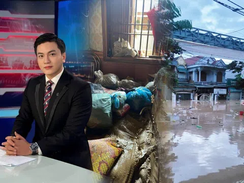 Nam MC xót xa cảnh nhà tan hoang sau trận lụt ở Nghệ An: "Chiếc tivi mới tặng mẹ cũng bị lũ cuốn đi mất rồi"