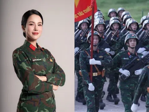 Diệp Lâm Anh "nhập ngũ" sau ồn ào, Thượng úy Lê Hoàng Hiệp xuất hiện khí chất giữa Bình An và Huỳnh Anh