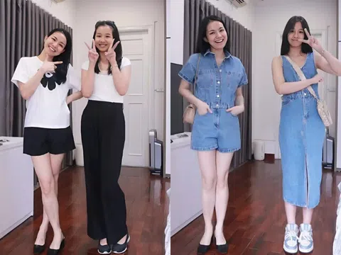 Con gái Thùy Lâm nay mặc đồ cùng size với mẹ, mang "gen xịn" được khuyên đi thi hoa hậu