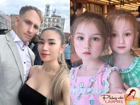 9X Bình Dương lấy thầy giáo Tây sinh 2 con gái đẹp như tượng, ủng hộ con về Việt Nam thi Hoa hậu