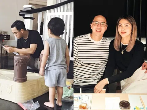 Tăng Thanh Hà khoe cảnh chồng thiếu gia chăm quý tử trong biệt thự triệu đô, hôn nhân 13 năm vẫn "màu hồng" khó tin