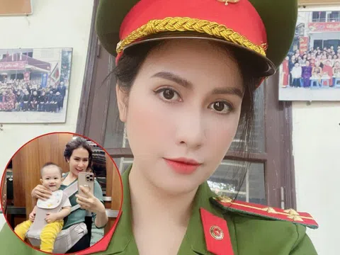 Mỹ nhân có cảnh đánh ghen trên phố hot nhất VTV, ngoài đời là Thiếu tá Công an, cảnh mẹ 2 con thật bất ngờ