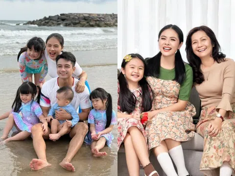 Vân Trang đưa 4 con đi du lịch phải có cả "đội quân" tháp tùng, nhàn tênh nhờ có mẹ chồng phụ giúp