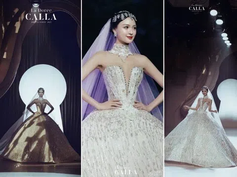 Á hậu Cẩm Ly "đốn tim" khán giả khi hóa thân thành cô dâu xinh đẹp trong Calla Show 2025