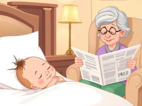 Trong 10 giây, người tinh tế mới nhận ra lỗi sai của bà ngoại khi chăm cháu sơ sinh ở bức hình