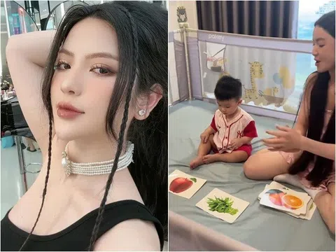 Vợ đại gia của Quang Hải "bắn liên thanh" dạy con hút hơn 6 triệu lượt xem, mẹ bỉm tràn vào bình luận thắc mắc
