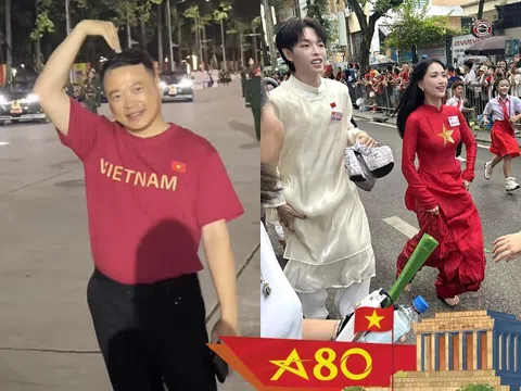 Sao Việt háo hức Tổng duyệt A80: Shark Bình đu "concert quốc gia" cùng Phương Oanh, Hòa Minzy tháo giày 20cm để diễu hành