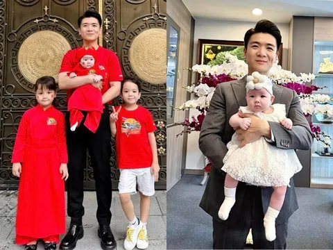Cháu nội chào đời ở Mỹ của Bầu Hiển đón lễ 2/9 cùng anh chị, bố được "nở mũi" vì "nếp, tẻ" đều xinh yêu