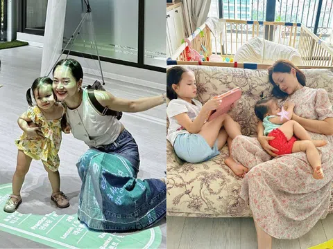Ly thân chồng Tây, Lan Phương ngày lễ cô đơn chăm 2 con không có giúp việc, cho biết “mệt nhưng xứng đáng”