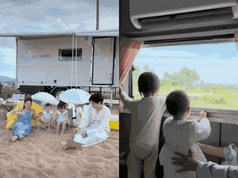 Phú bà Việt Lucie Nguyễn đưa 2 con gái ra Hà Nội xem diễu binh A80, vượt 1700km bằng nhà xe di động gây choáng