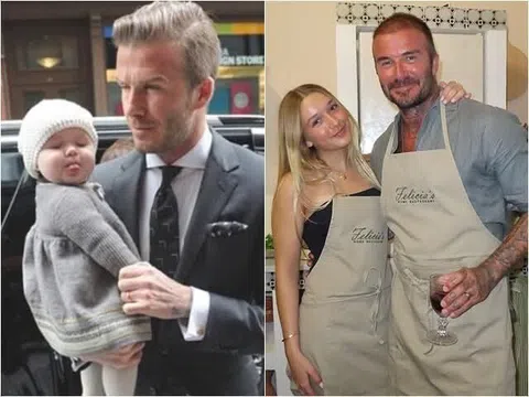 Harper Beckham xưa mũm mĩm đáng yêu, ảnh mới nhất chụp cùng bố khiến ai cũng bối rối