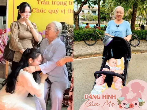 Xúc động cảnh Nhật Kim Anh bật khóc ôm chân mẹ trong dịp Vu Lan, nuôi được 2 con đều nhờ công đấng sinh thành