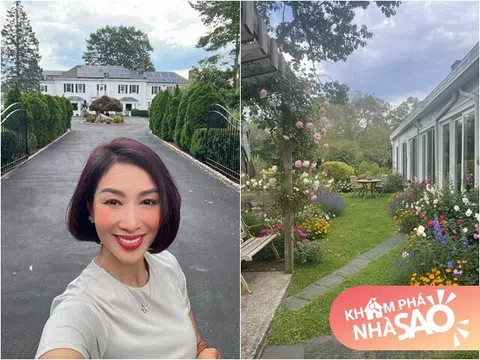 Hoa khôi Việt giàu có sắm loạt nhà như mơ, vừa khoe cơ ngơi mới ở Mỹ có khu vườn toàn hoa tuyệt đẹp