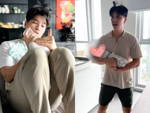 Chồng trẻ của Ngô Thanh "đầu bù tóc rối" sau khi đón "tiểu công chúa", chăm con vẫn bận kiếm tiền mua tã