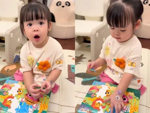 Mẹ là Hoa hậu, bố là Chủ tịch, con gái Đỗ Mỹ Linh mới 2 tuổi đã “ra dáng” tiểu thư hào môn, thông minh vượt trội