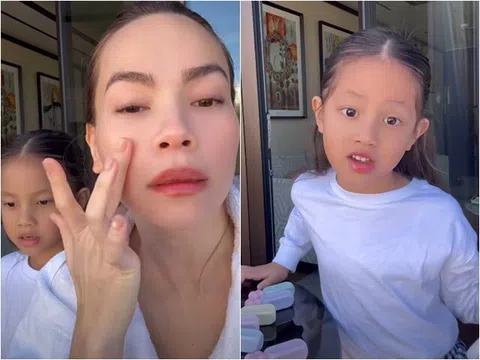 Lisa nhà Hồ Ngọc Hà đã không còn sợ bố, nũng nịu xin mẹ cho làm đẹp và nói 1 câu về Kim Lý