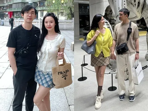 Midu cùng ông xã thiếu gia ngành nhựa vi vu Hàn Quốc, cặp đôi U40 nhìn như sinh viên, bóng lưng cũng "như đang đóng phim"