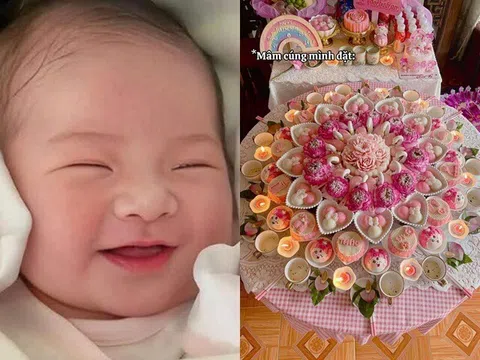 Đặt mâm cúng VIP đầy tháng cho con, mẹ bỉm giận run người khi nhận về thành quả "một trời một vực"