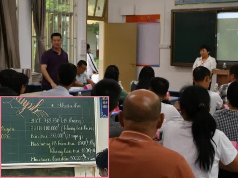 Phụ huynh hoang mang khi thấy khoản thu "bảo hiểm thất nghiệp 100.000/tháng" khi đi họp đầu năm cho con lớp 1