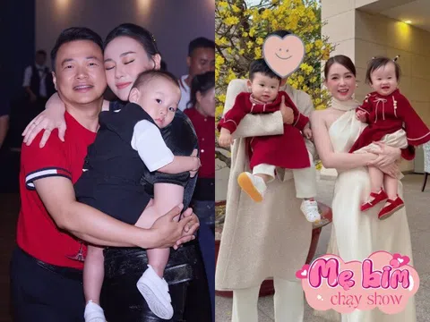 Hội mẹ bỉm sinh đôi của Vbiz "chạy show": Phương Oanh được Shark Bình ủng hộ, Sam độc lập kinh tế với chồng Hàn Quốc