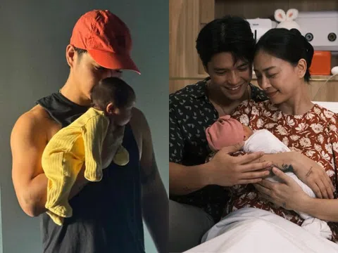 Chồng Ngô Thanh Vân khoe cảnh bế con gái đầu lòng bằng 1 tay, ái nữ sở hữu má "bánh bao" đáng yêu hết nấc