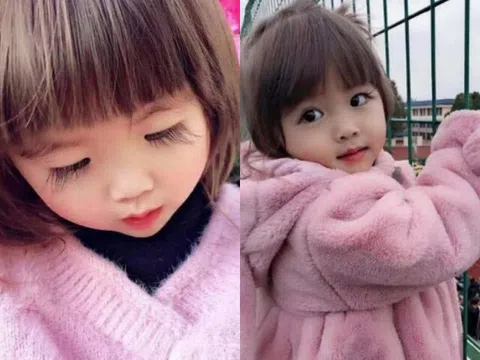 Bé gái 2 tuổi khiến cõi mạng kinh ngạc với hàng lông mi dài 3cm, lộ rõ mặt mới thấy đẹp như tiên tử