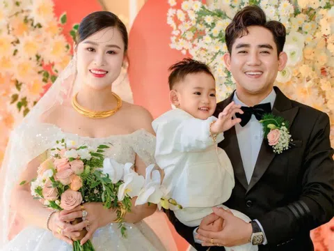 Linh Lan tổ chức đám cưới với ca sĩ Đinh Kiến Phong, con gái Vân Quang Long lung linh trong hôn lễ của mẹ