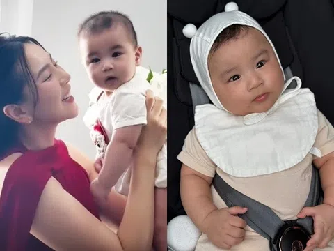 Con trai Mai Ngọc 5 tháng tuổi đã theo mẹ đi làm, bé xíu đã dạn dĩ trước ống kính, hứng thú với nghề MC thời tiết