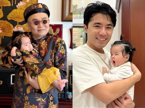 Cháu ngoại NSƯT Xuân Hinh vài tháng tuổi đã tóc nhiều "đầy đầu", vẻ ngoài đáng yêu nhưng "chẳng giống mẹ tẹo nào"
