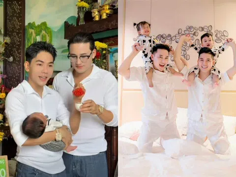 Thanh Đoàn và Hà Trí Quang hạnh phúc khoe "thiên thần nhỏ", 2 con chào đời tại Thái Lan nay lên chức anh chị