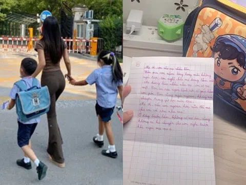 Gửi con đi học ở trường nội trú, mẹ Việt òa khóc khi thấy một thứ trong cặp sách của con