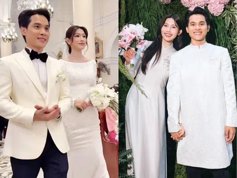 Showbiz Việt có thêm "nàng dâu hào môn": Chế Nguyễn Quỳnh Châu làm đám cưới với chồng chủ tịch tại Nhà thờ