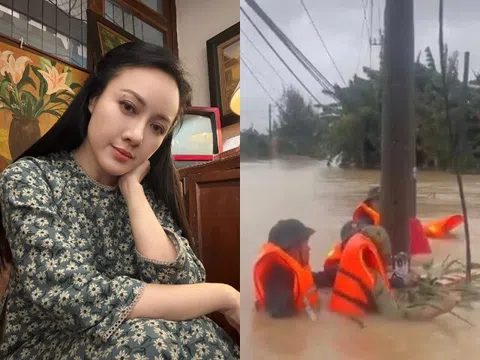 BTV Hoài Anh thương 2 đồng nghiệp bị lật xuồng trong lũ lớn ở Đà Nẵng: "Nhẹ cả lòng khi may mắn đã ở lại"