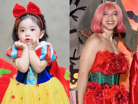 Sao Việt đón Halloween: Khánh Thi hóa trang cho ái nữ trông cực yêu, chồng Việt Hương mặc váy khiến vợ "ngại nhìn"