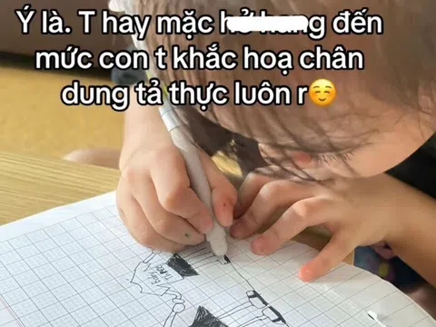 Mẹ hay mặc hở ở nhà, con gái vẽ mẹ thật đến từng chi tiết khiến dân tình cười nghiêng ngả