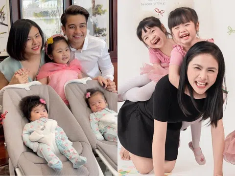 Vân Trang khóc vì nỗi khổ nhà đông con, thương cặp song sinh chịu thiệt thòi, 4 tuổi đã quen không ngủ cùng mẹ
